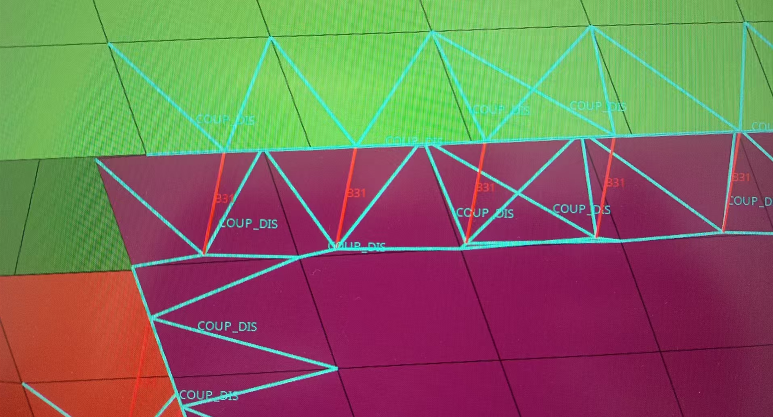 Abaqus 中的rbe3-b31-rbe3焊点