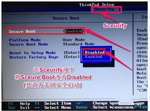 联想电脑进入bios设置secure boot-来自小兵系统。