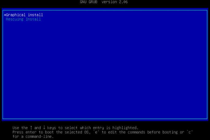 fnOS安装,选择graphical install